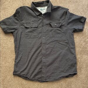 Casual Outdoor Charcoal Button-Down Shirt XL